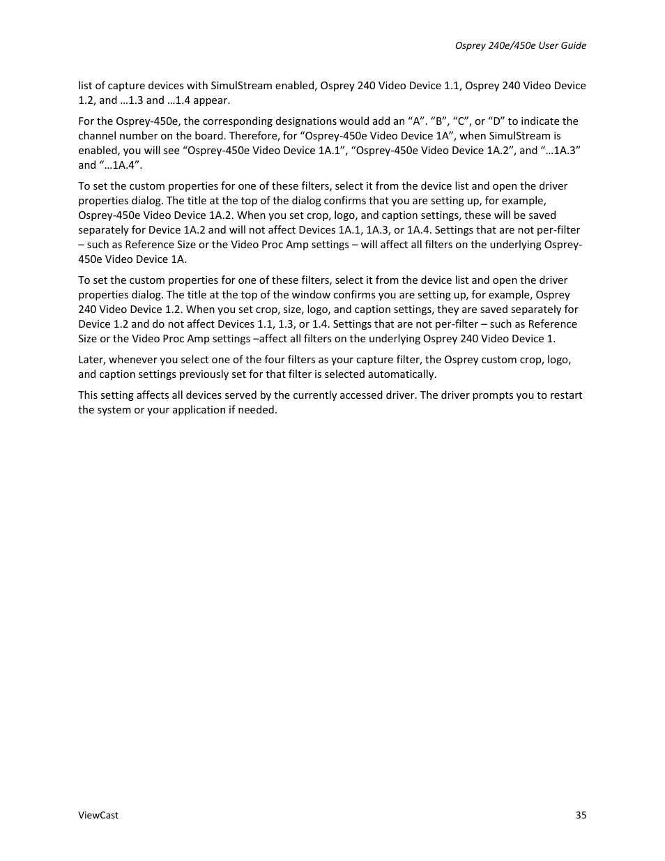ViewCast Osprey-450e User Manual | Page 41 / 106