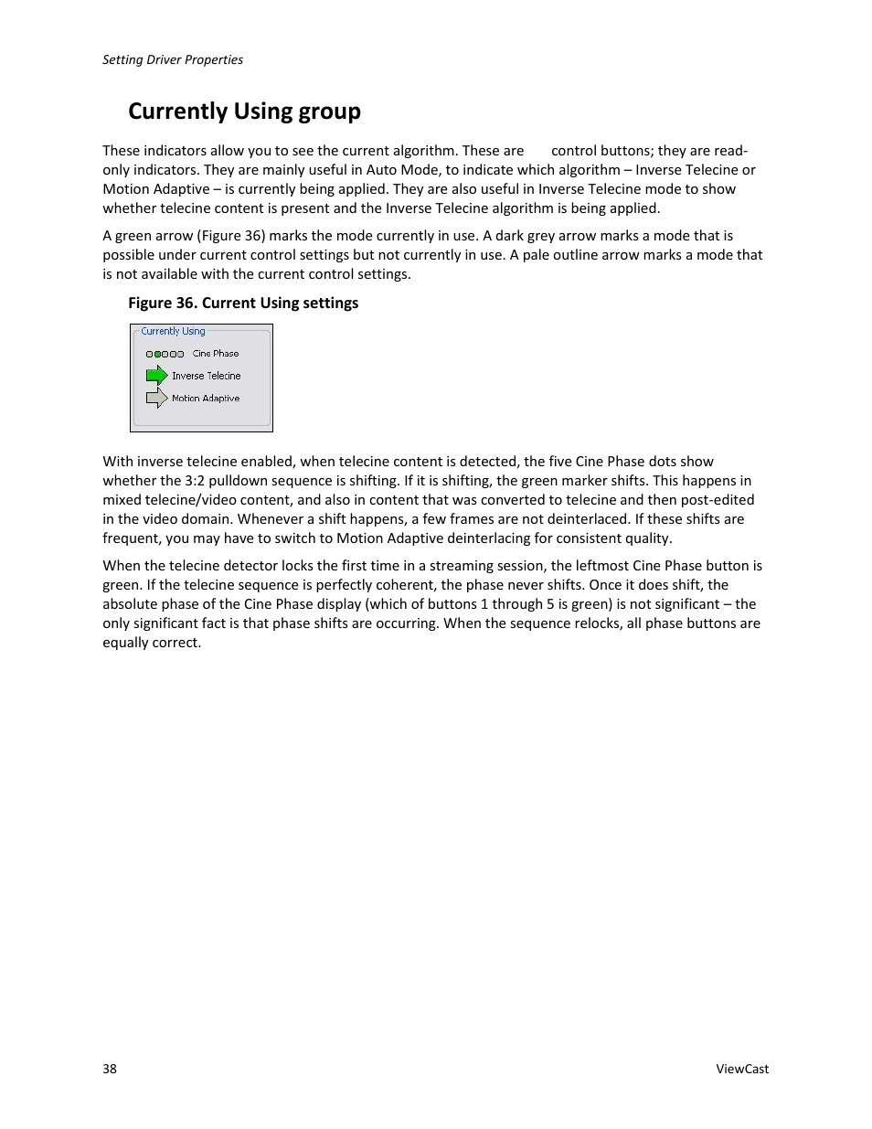 Currently using group | ViewCast Osprey-450e User Manual | Page 44 / 106
