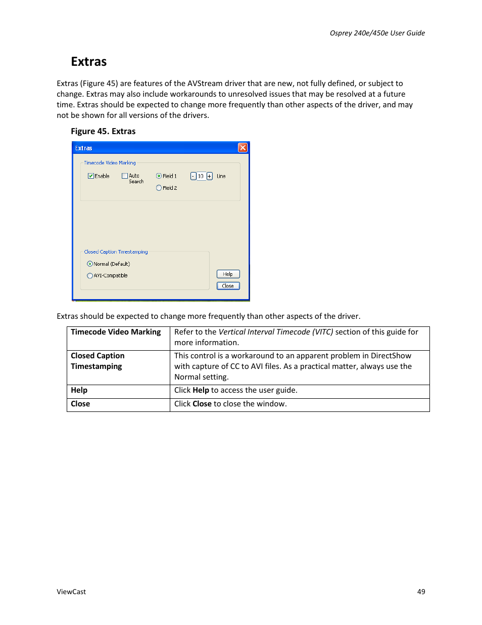 Extras | ViewCast Osprey-450e User Manual | Page 55 / 106