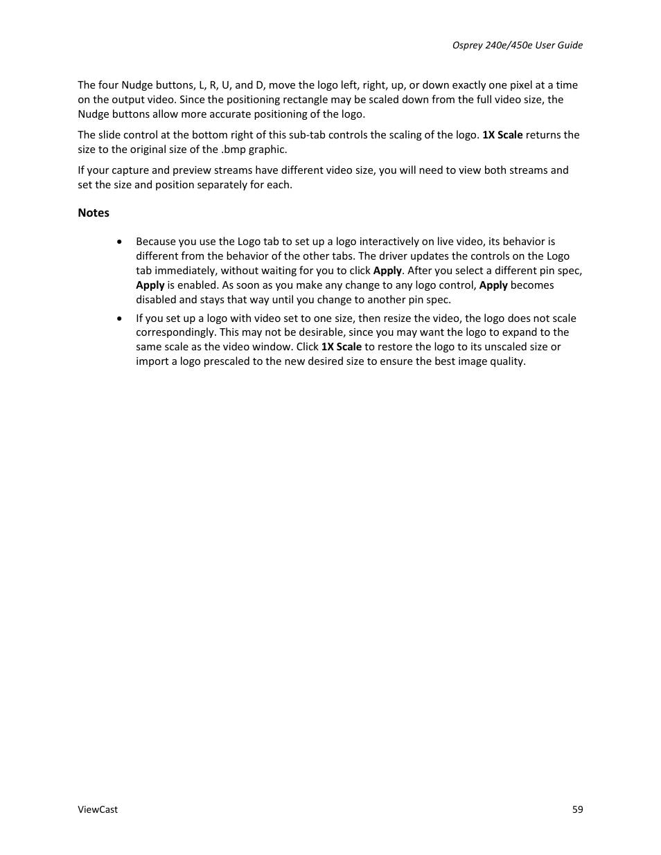 ViewCast Osprey-450e User Manual | Page 65 / 106