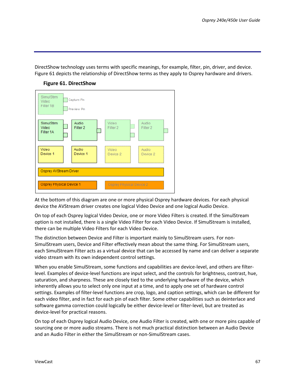 Avstream driver reference information | ViewCast Osprey-450e User Manual | Page 73 / 106