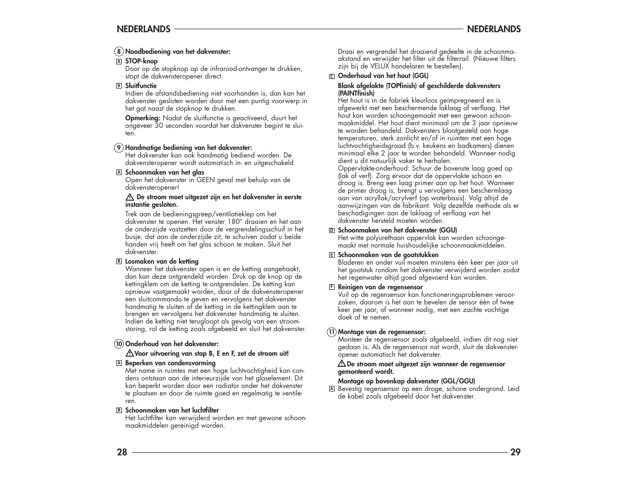 Nederlands | Velux DK-2950 User Manual | Page 21 / 29