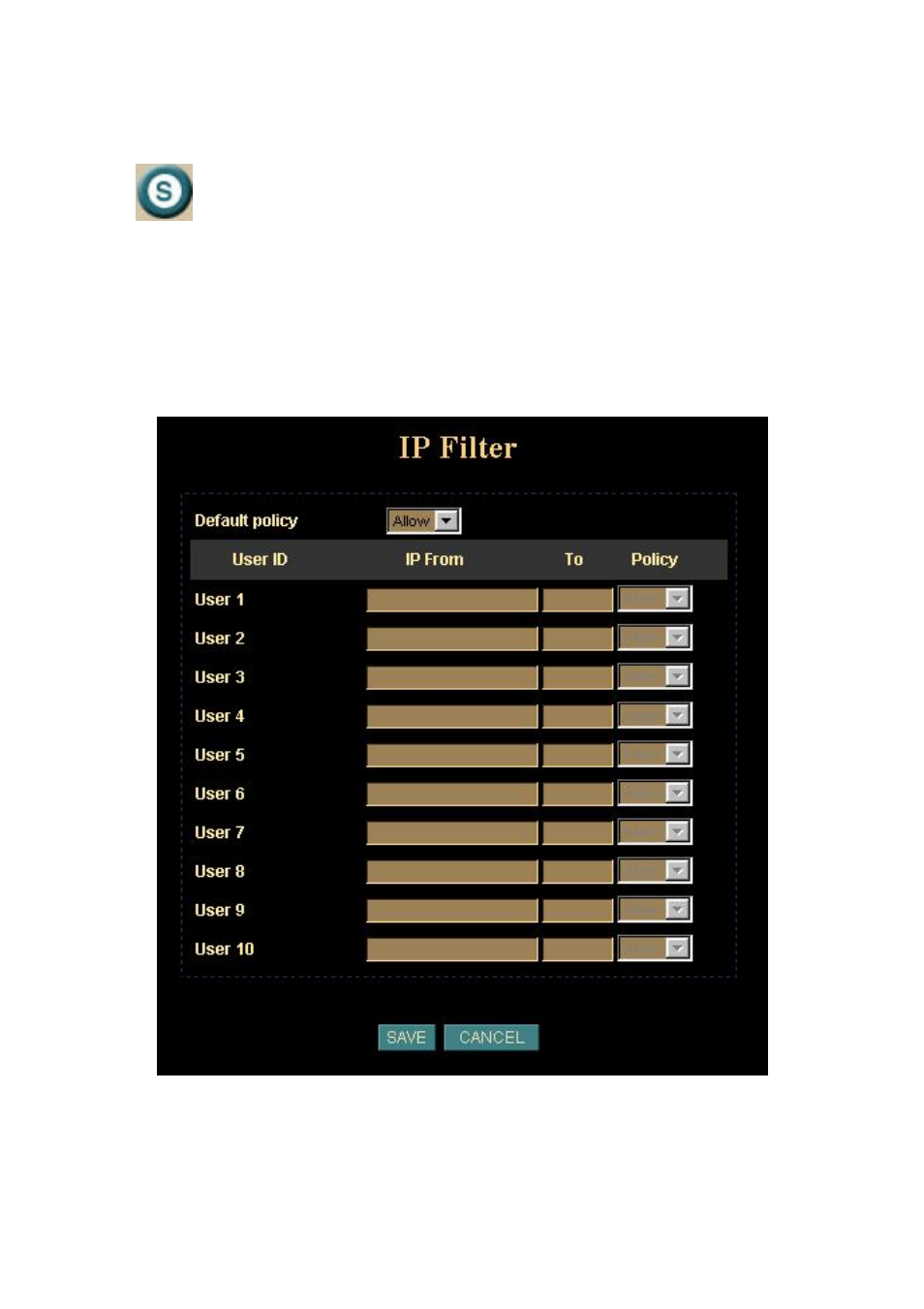 Ip filter | Veo Pan and Tilt User Manual | Page 38 / 95