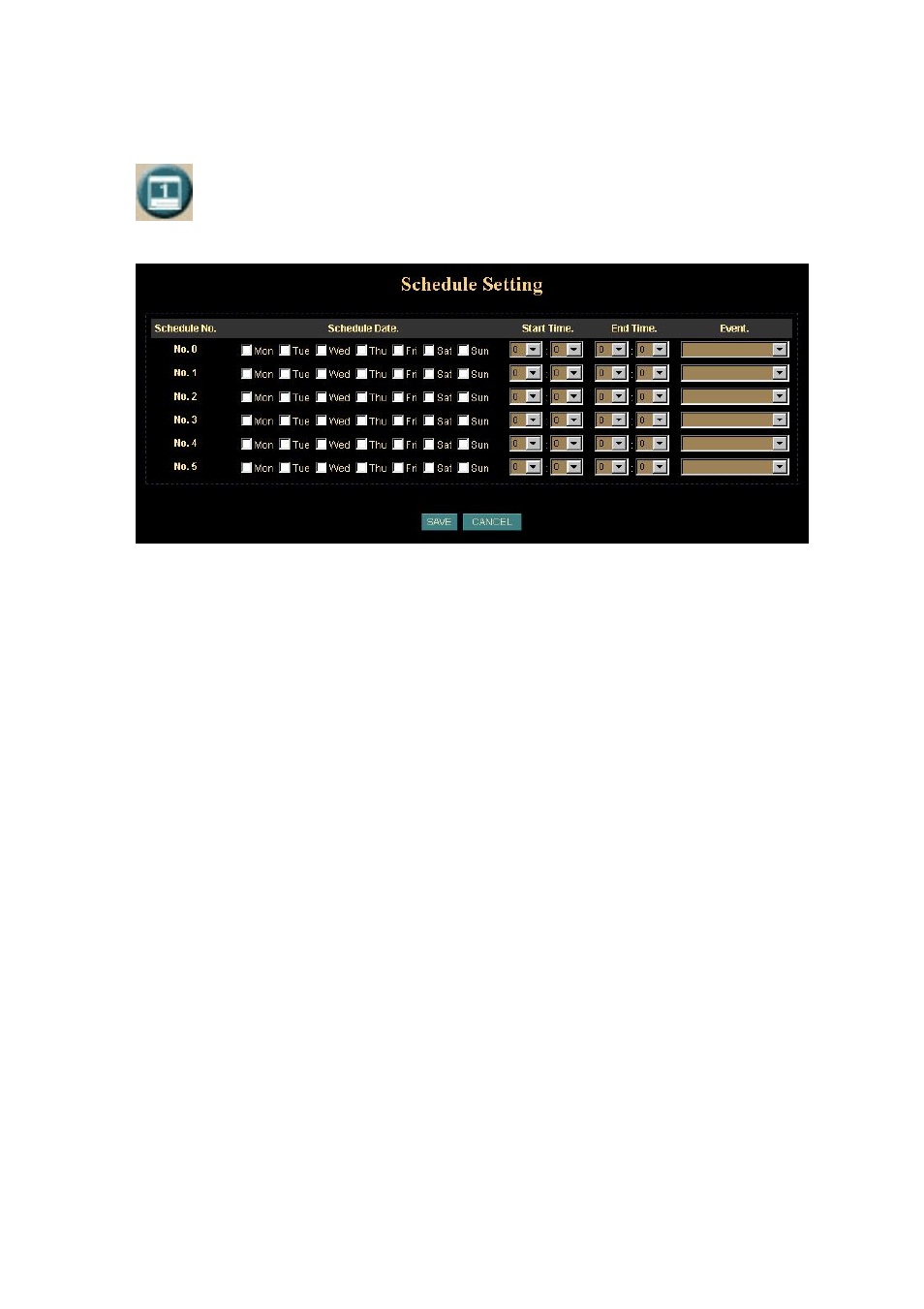 Schedule | Veo Pan and Tilt User Manual | Page 49 / 95
