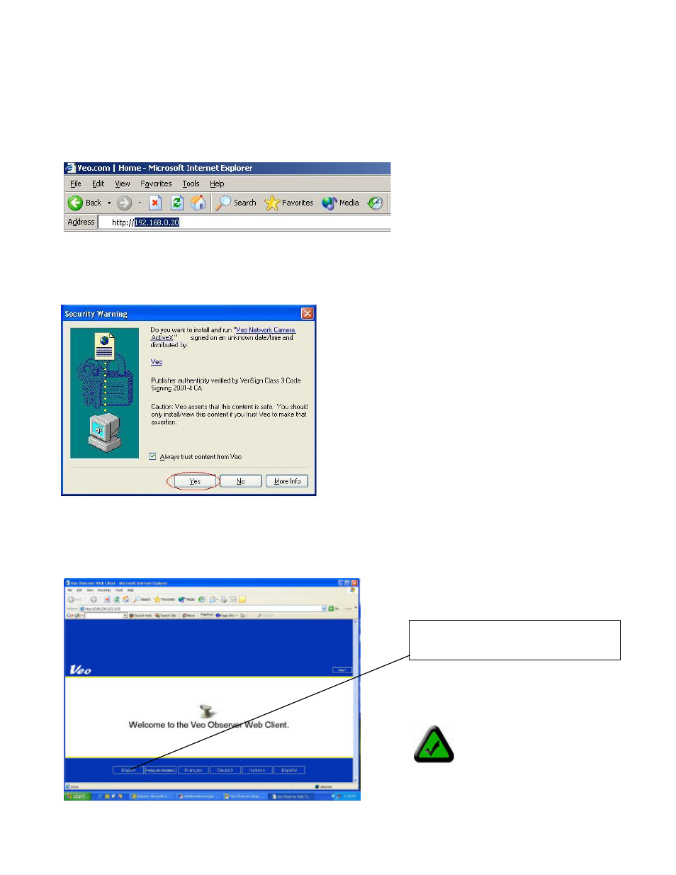 2 web browser access | Veo 802.11b User Manual | Page 16 / 69