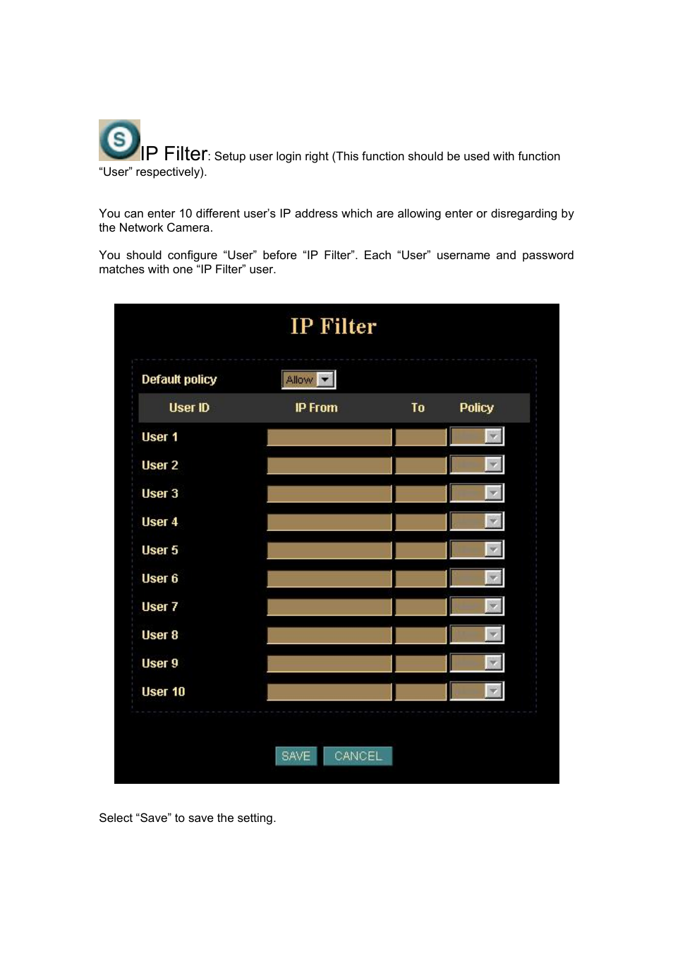 Ip filter | Veo Infra-Red User Manual | Page 34 / 83