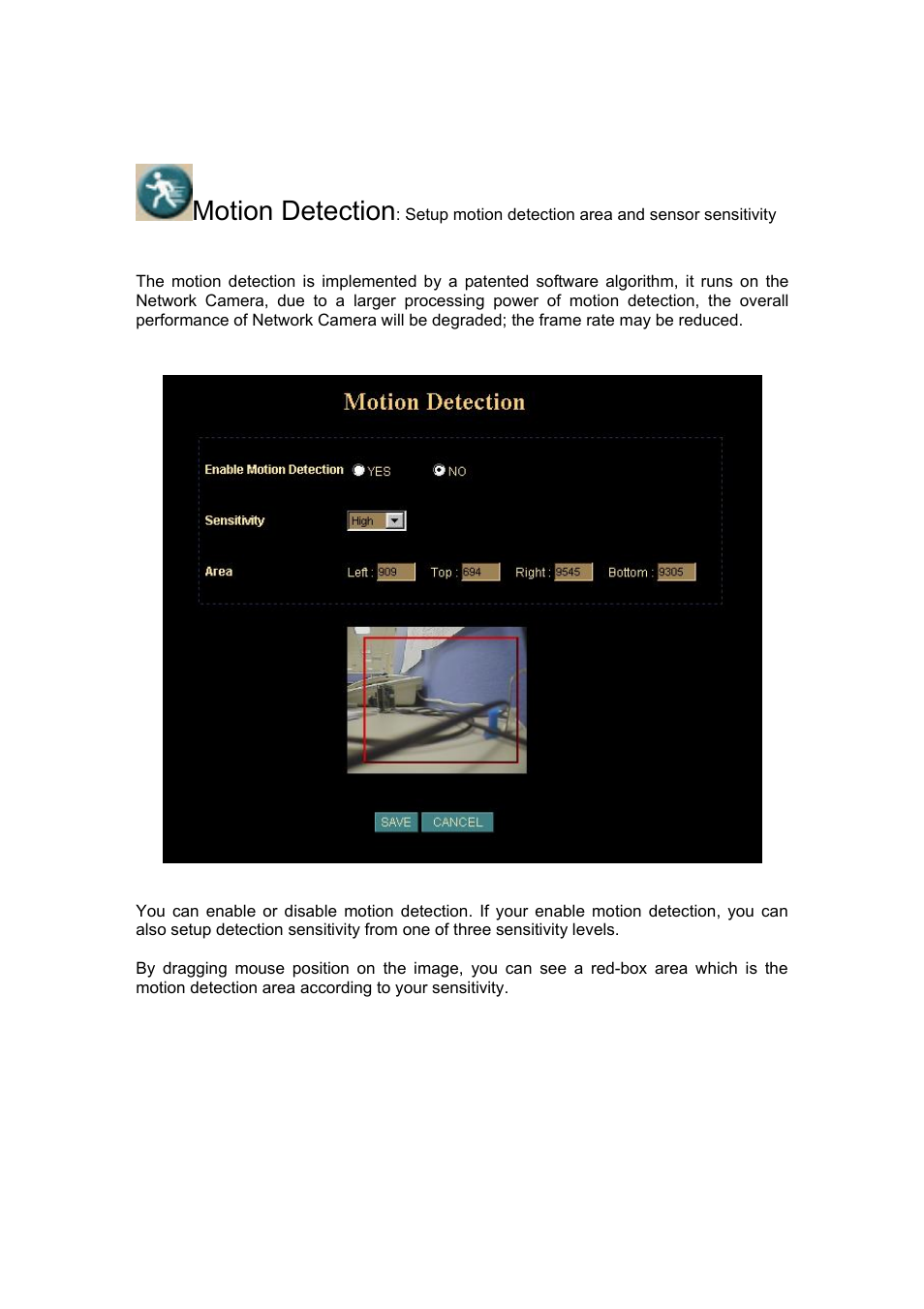 Motion detection | Veo Infra-Red User Manual | Page 42 / 83