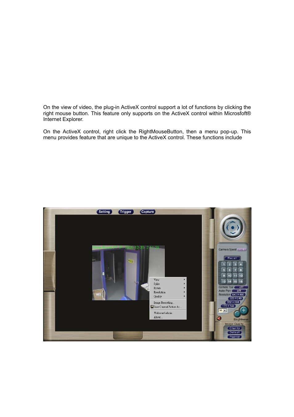 Rightmousebutton of activex control | Veo Infra-Red User Manual | Page 53 / 83