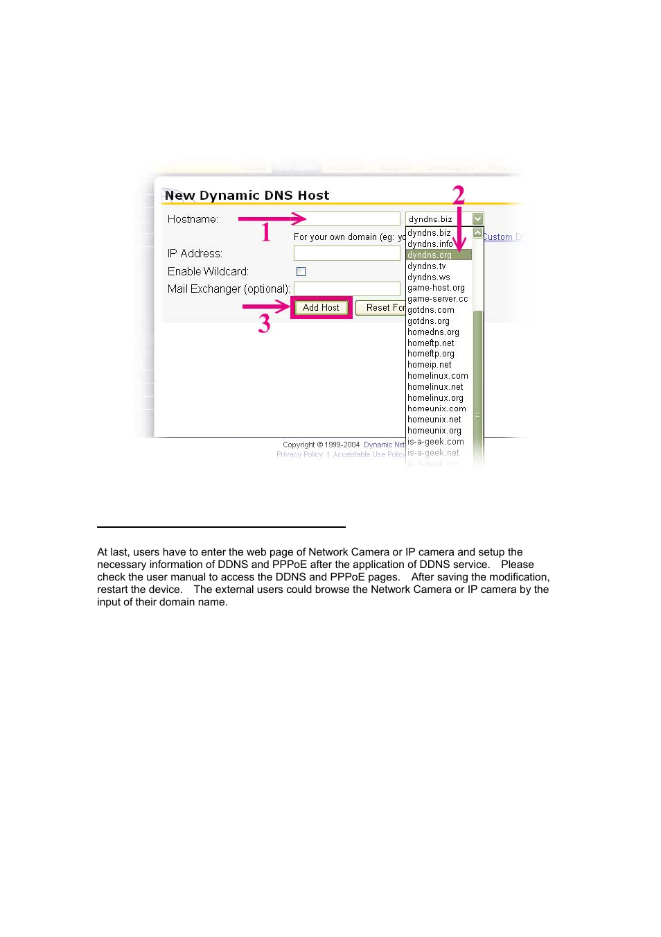 Setup the ddns and pppoe | Veo Infra-Red User Manual | Page 83 / 83