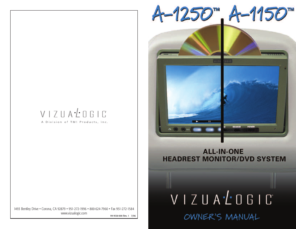 Vizualogic A 1250 User Manual | 13 pages