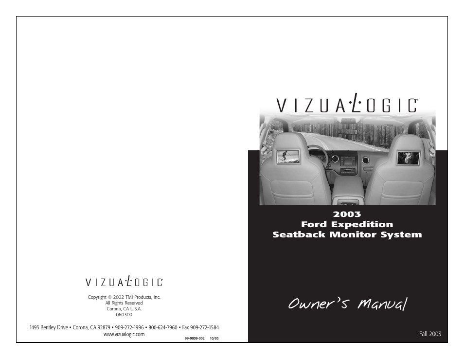 Vizualogic 2003 User Manual | 6 pages