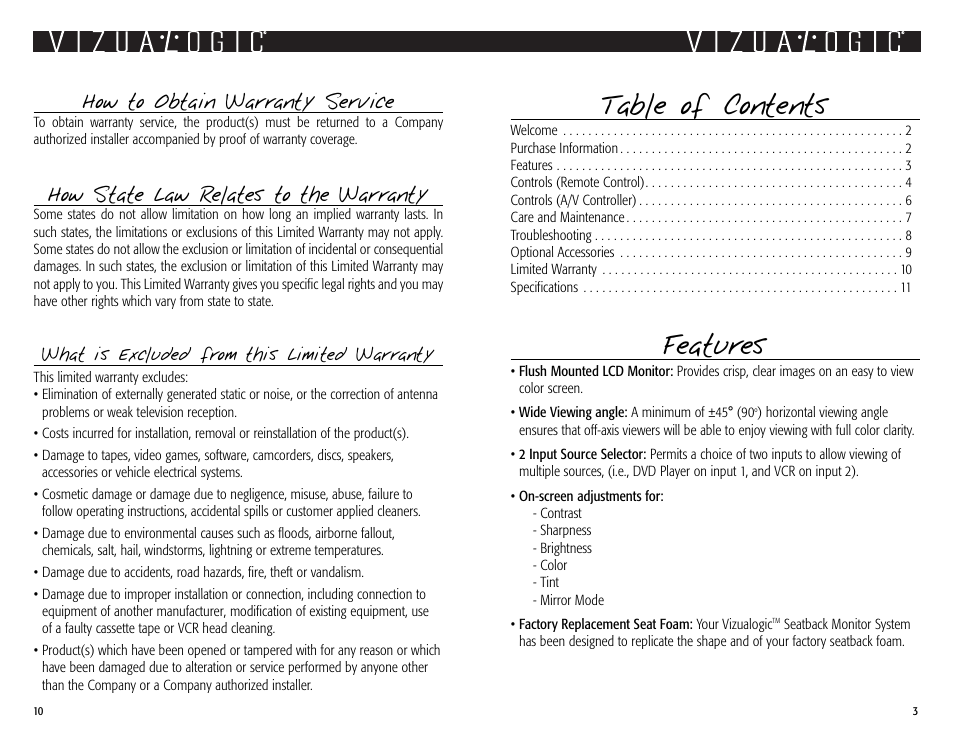 Vizualogic 2003 User Manual | Page 3 / 6