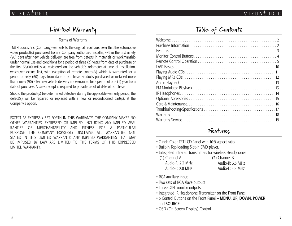 Vizualogic A1000 User Manual | Page 3 / 10