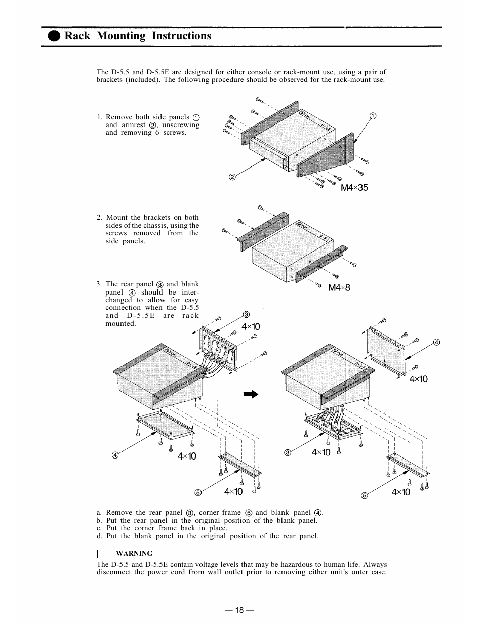 Rack mounting instructions | Vizio D-5.5E User Manual | Page 17 / 20