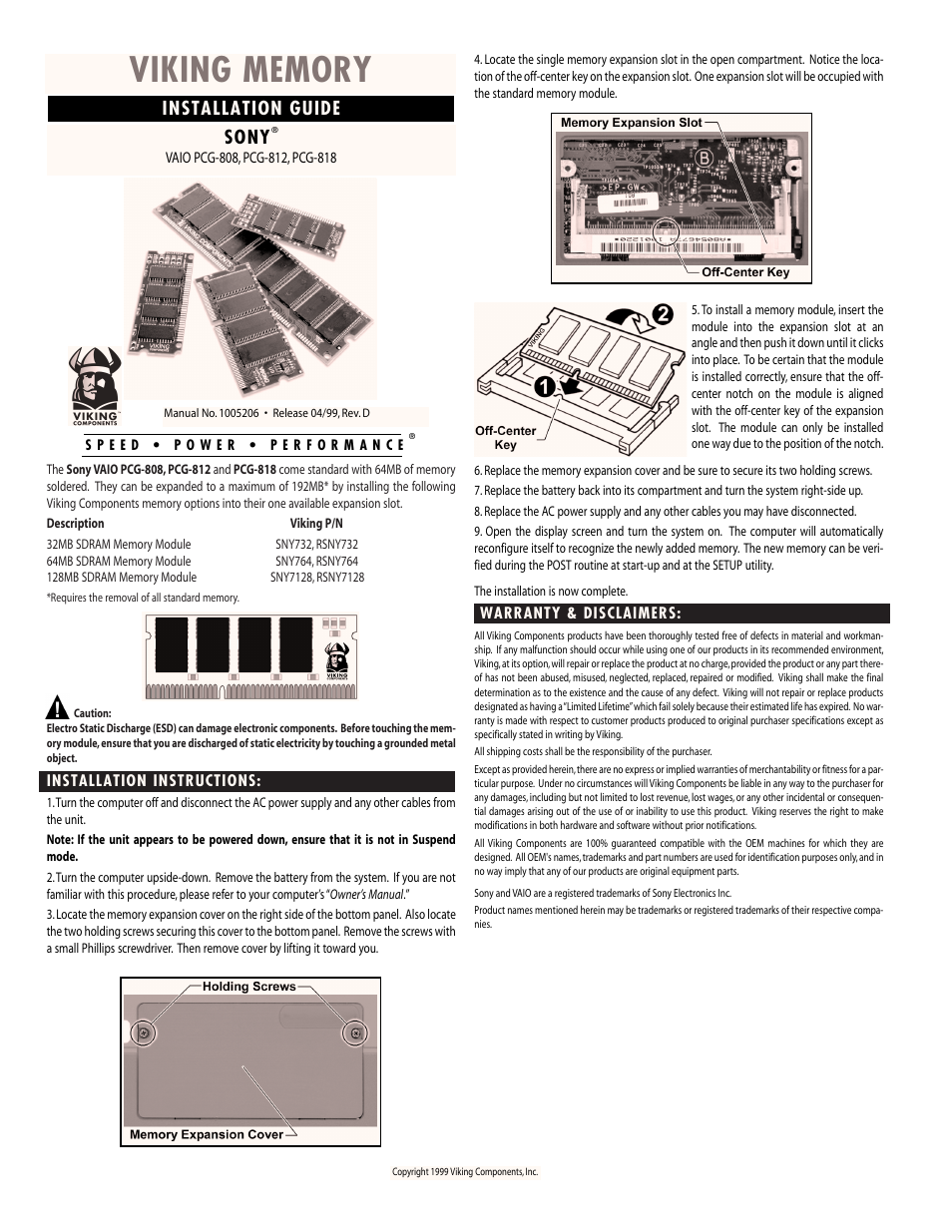 Vizio PCG-808 User Manual | 1 page