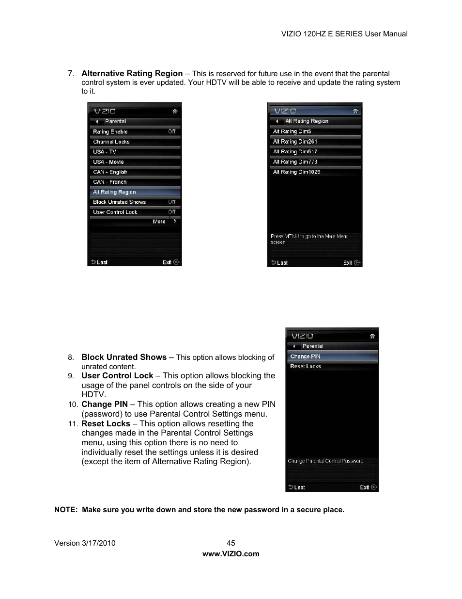Vizio E421VA User Manual | Page 45 / 62