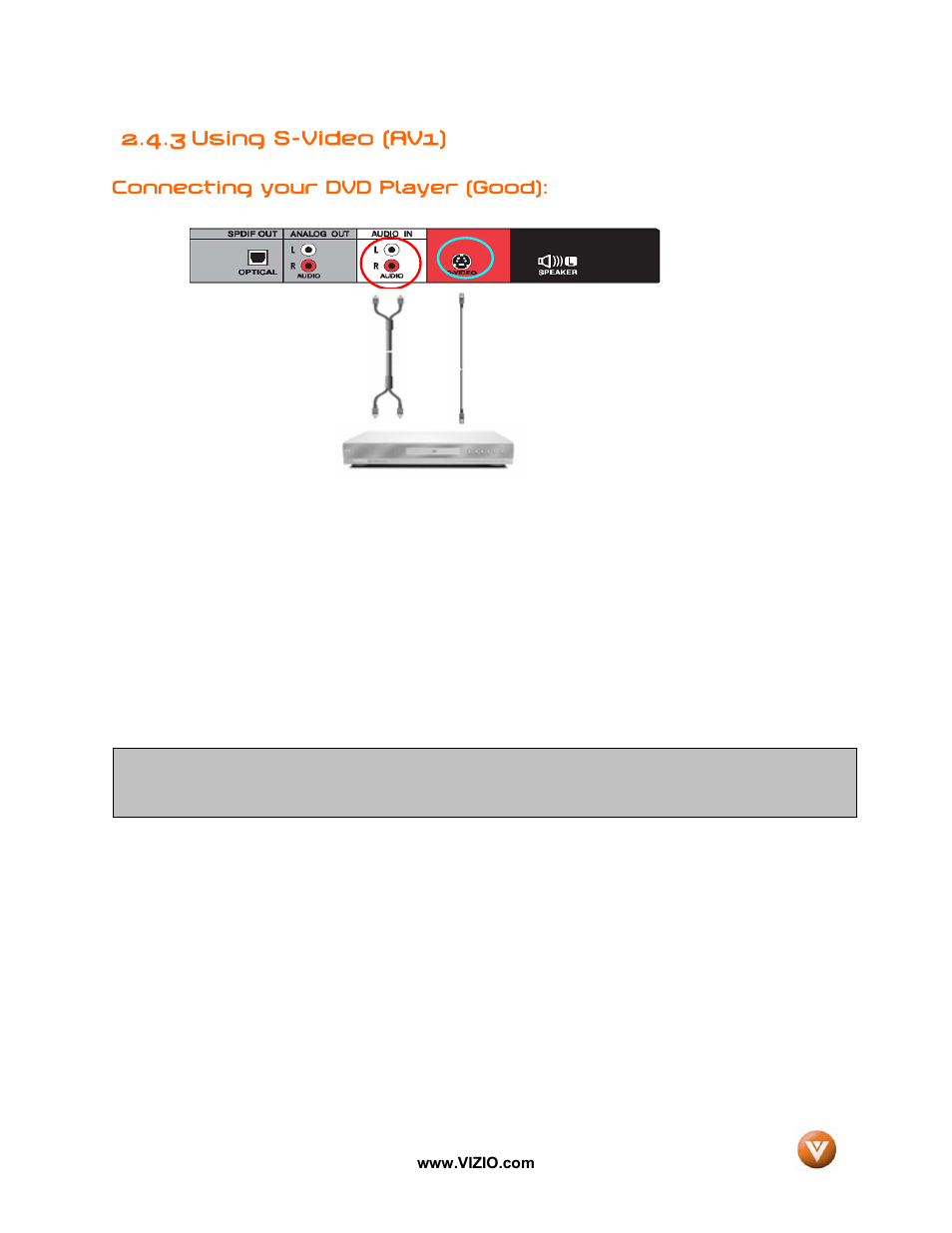 3 using s-video (av1) | Vizio GV42L FHDTV10A User Manual | Page 27 / 79