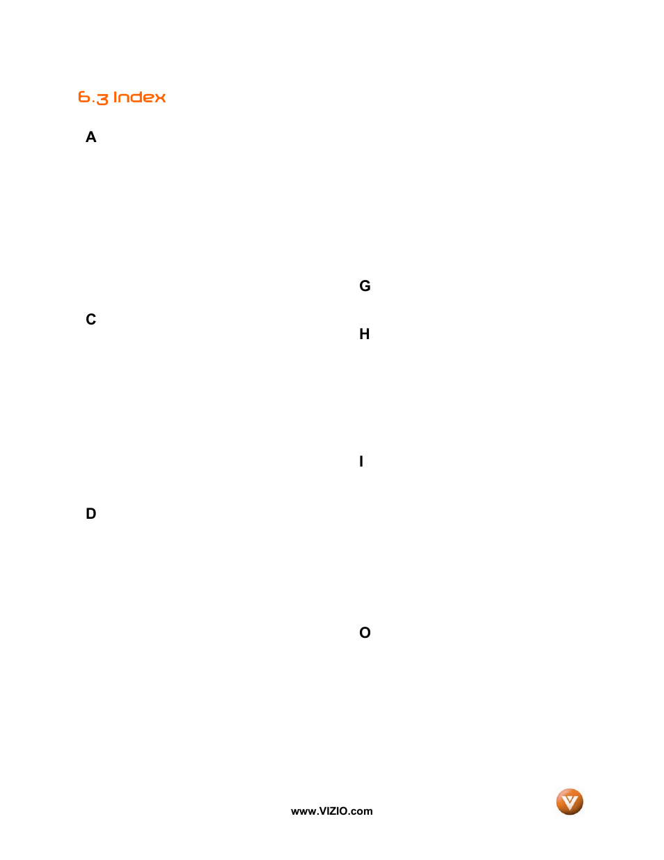 3 index, 3 index a | Vizio GV42L FHDTV10A User Manual | Page 70 / 79