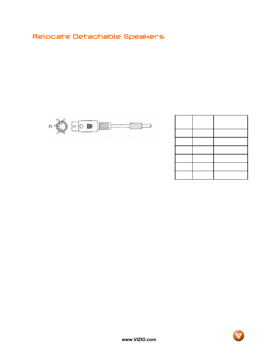 Relocate detachable speakers | Vizio GV42L FHDTV10A User Manual | Page 8 / 79