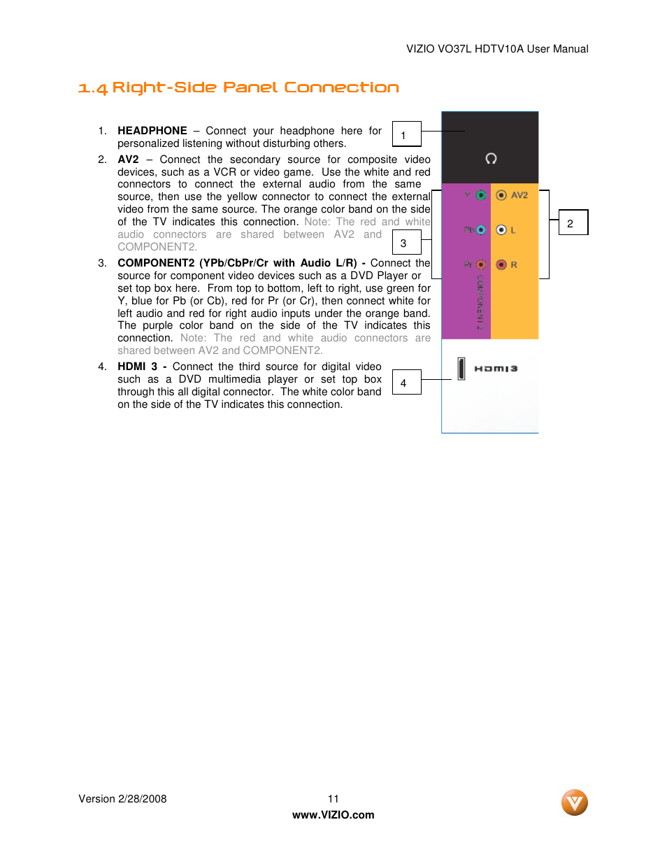 Vizio VO37L User Manual | Page 11 / 76