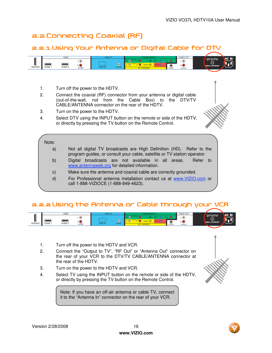 Vizio VO37L User Manual | Page 16 / 76