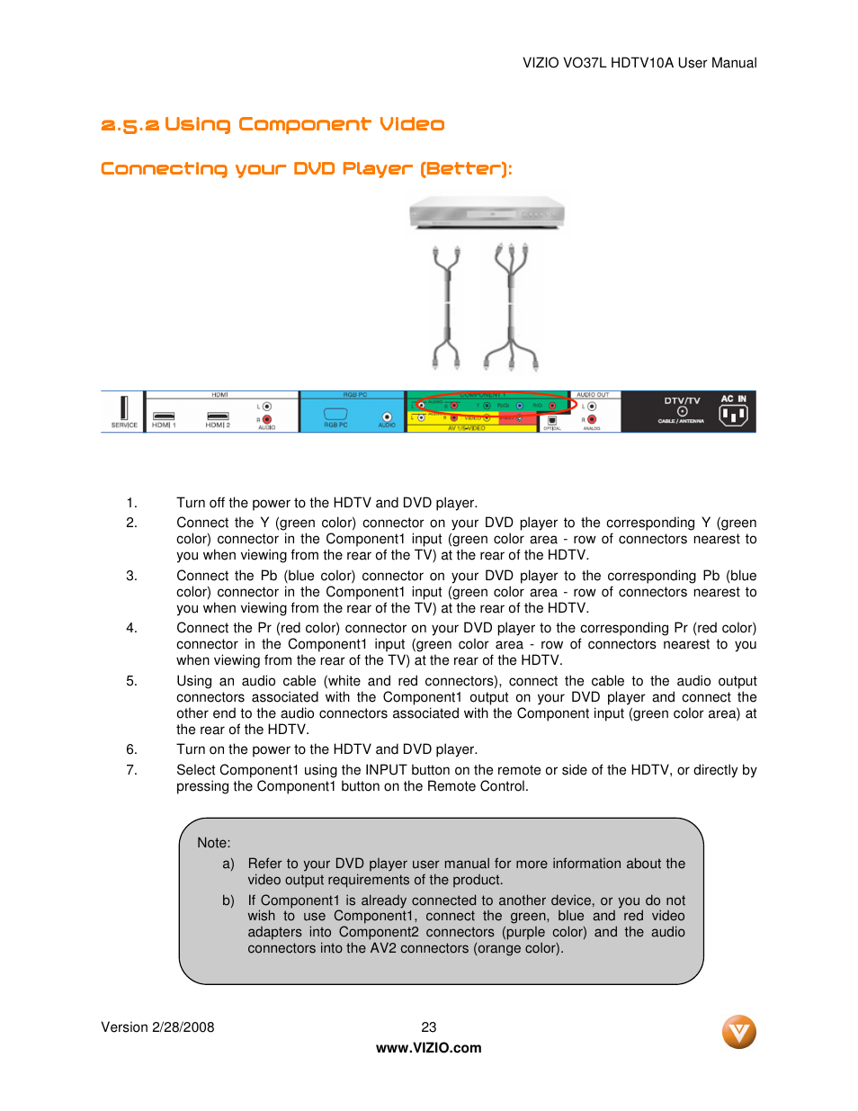 Vizio VO37L User Manual | Page 23 / 76