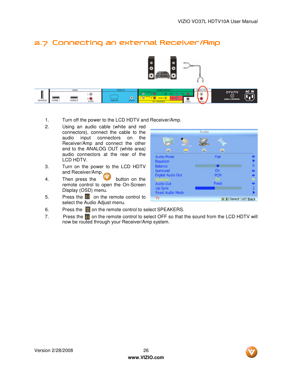 Vizio VO37L User Manual | Page 26 / 76