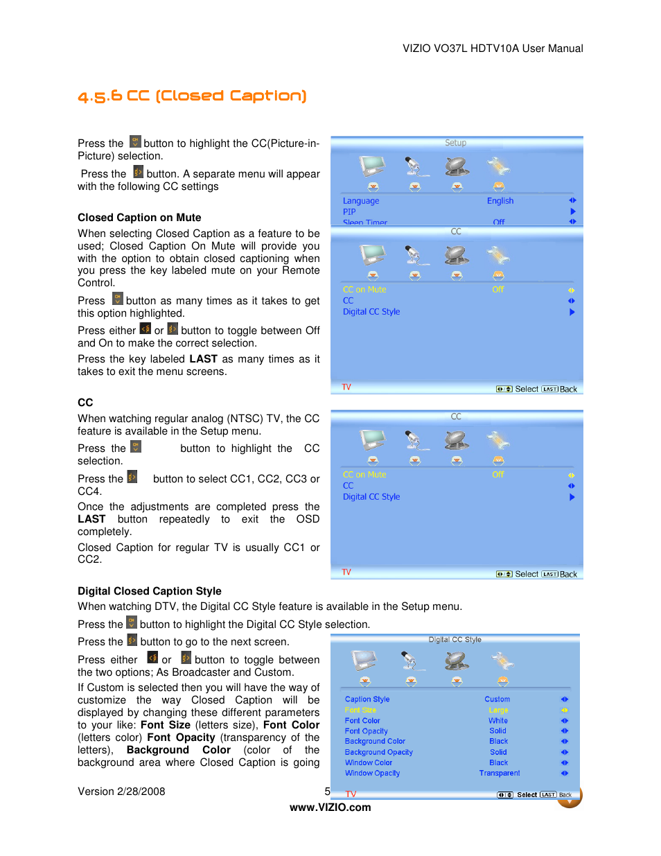 Vizio VO37L User Manual | Page 53 / 76