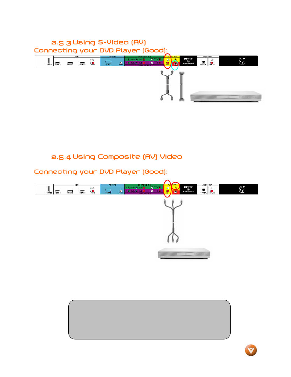 3 using s-video (av), 4 using composite (av) video | Vizio VW46L User Manual | Page 21 / 70