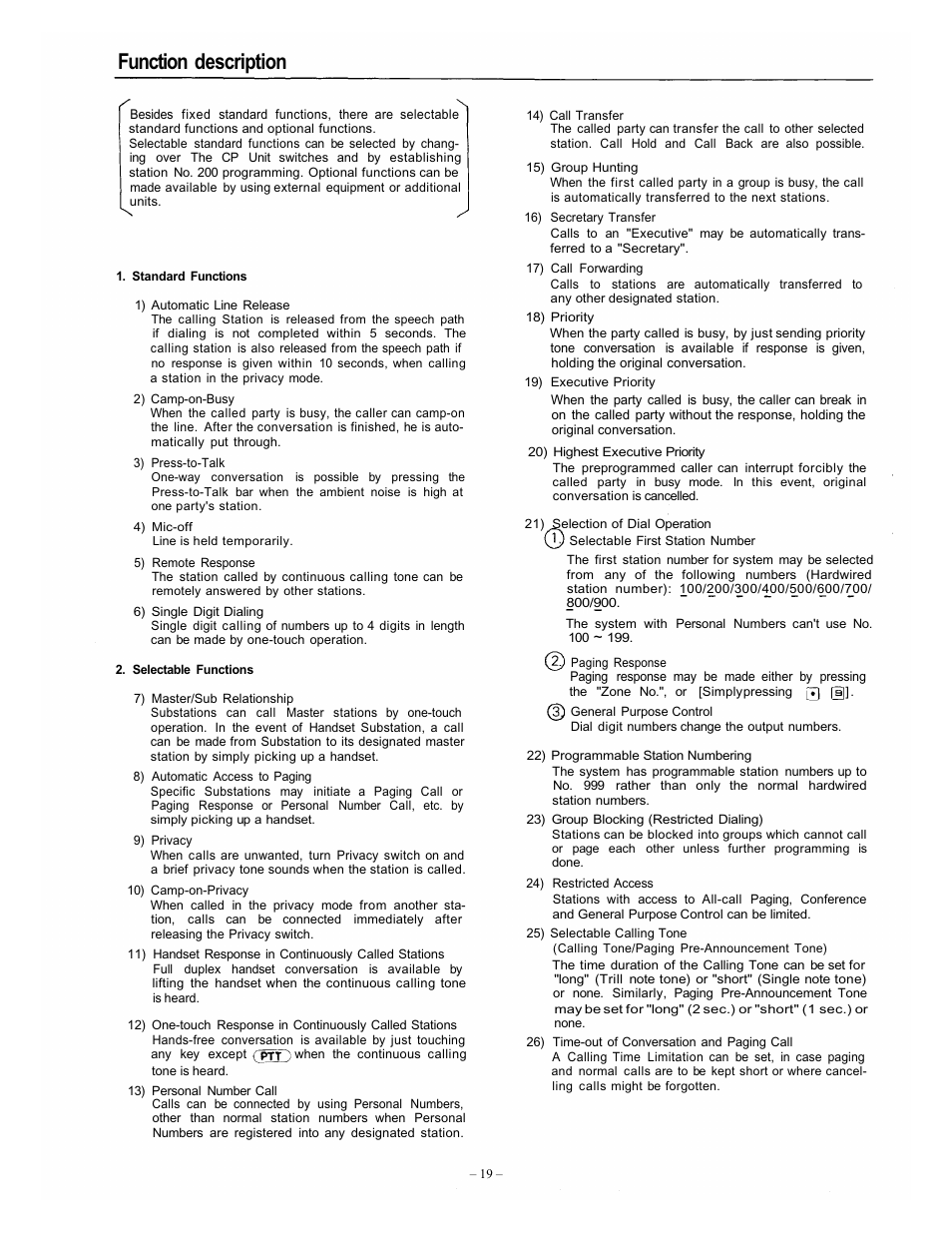 Function description | Vizio EXES-6000 CP-64 User Manual | Page 22 / 102