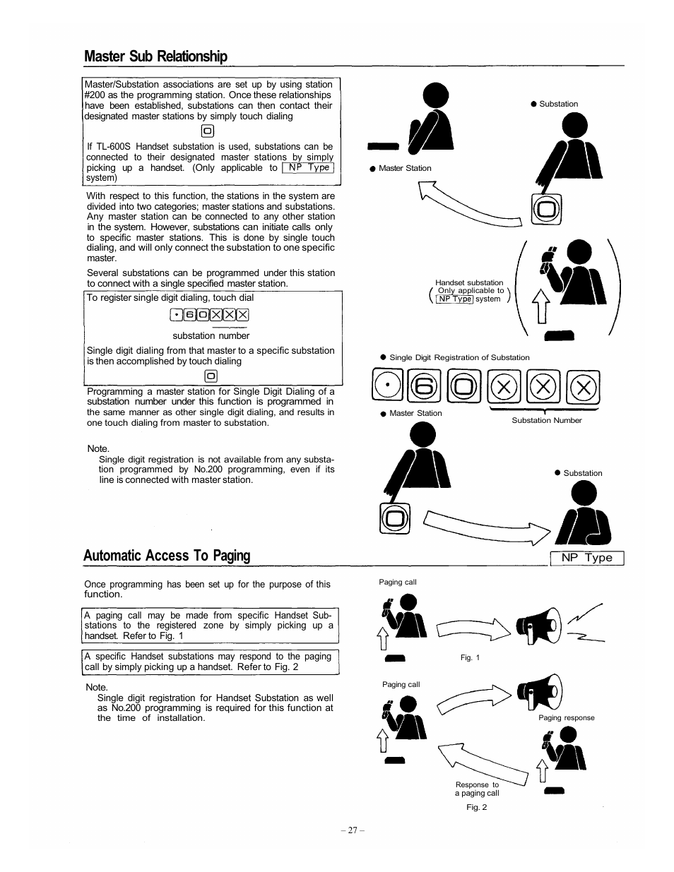 Master sub relationship, Automatic access to paging | Vizio EXES-6000 CP-64 User Manual | Page 30 / 102