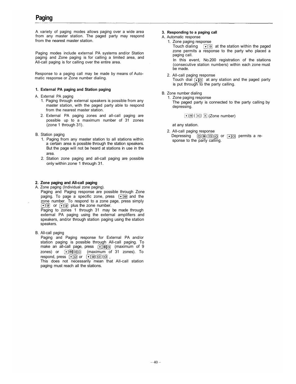 Paging | Vizio EXES-6000 CP-64 User Manual | Page 43 / 102