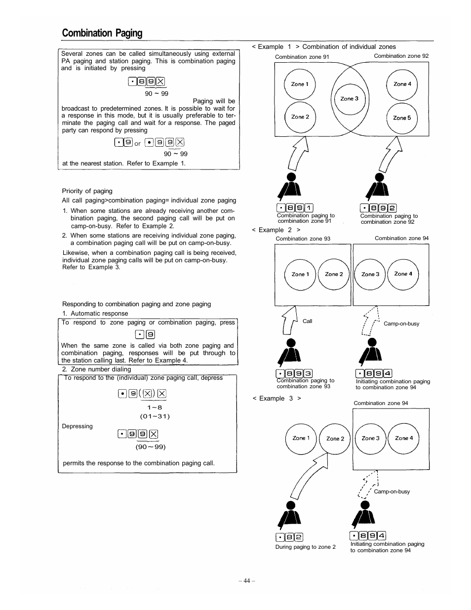 Combination paging | Vizio EXES-6000 CP-64 User Manual | Page 47 / 102