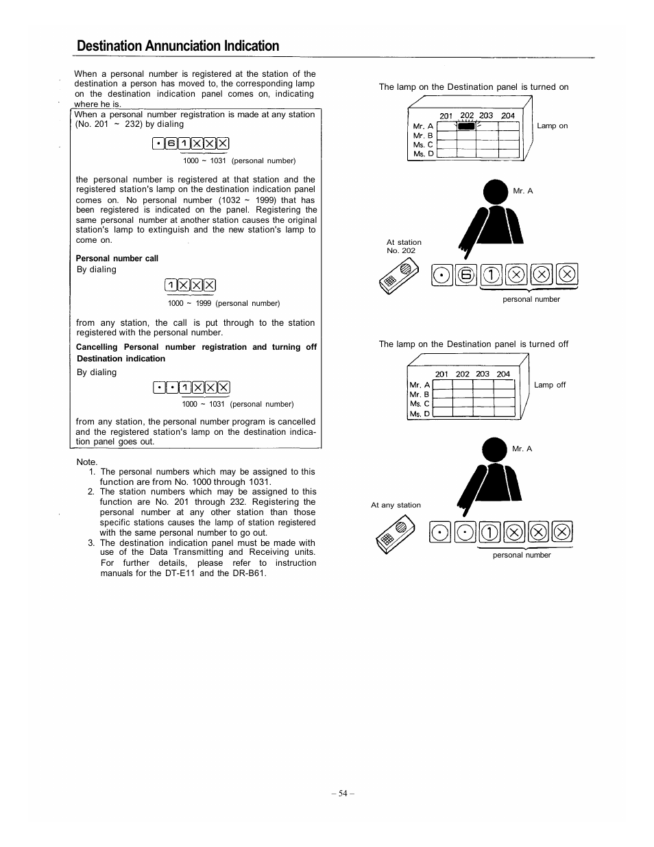 Destination annunciation indication | Vizio EXES-6000 CP-64 User Manual | Page 57 / 102