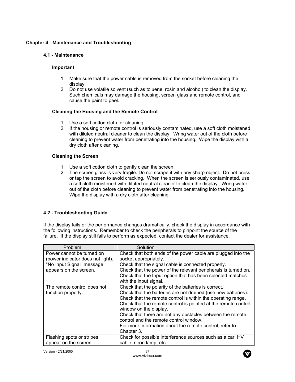 Vizio P42 User Manual | Page 38 / 46