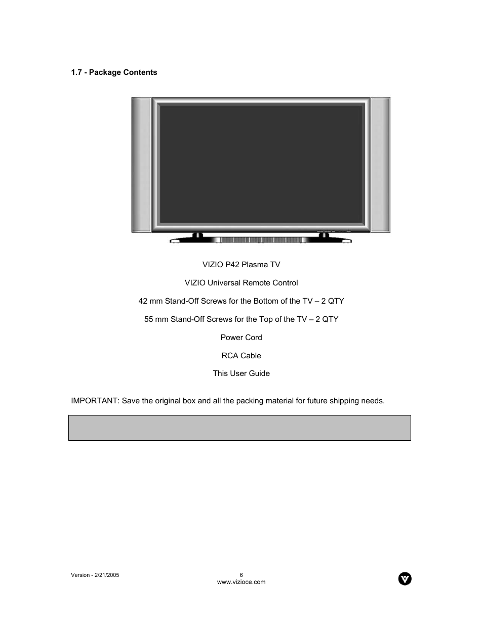 Vizio P42 User Manual | Page 7 / 46