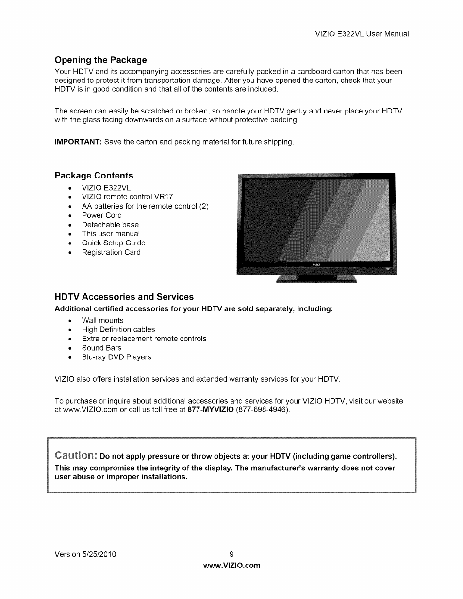 Vizio E322VL User Manual | Page 9 / 52