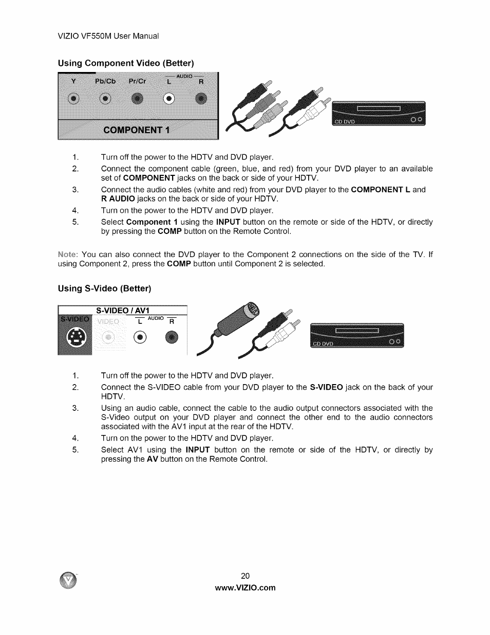 Vizio VF550M User Manual | Page 20 / 57