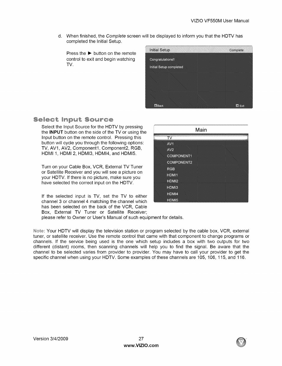 Main | Vizio VF550M User Manual | Page 27 / 57