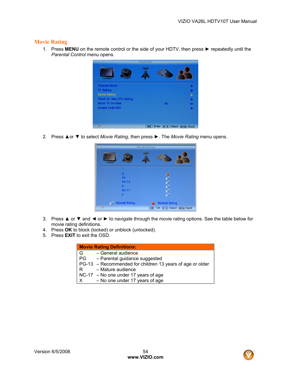 Vizio VA26L User Manual | Page 53 / 70