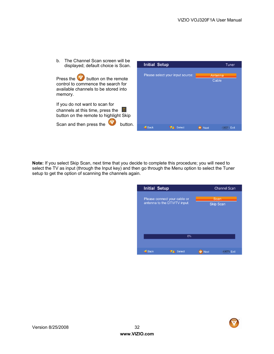 Vizio VOJ320F1A User Manual | Page 32 / 76