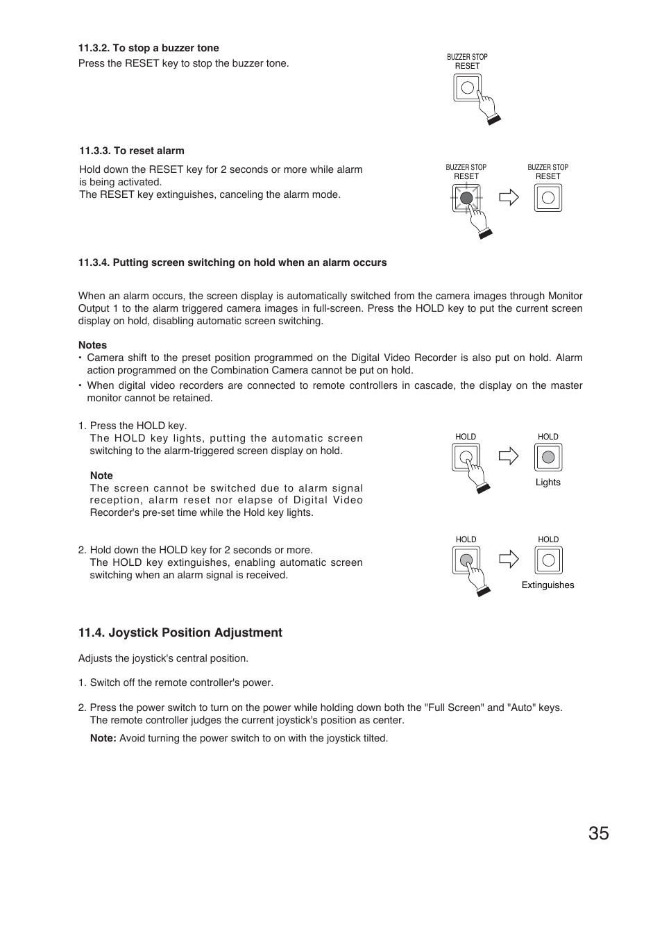 Joystick position adjustment | Vizio C-RM1000 CU User Manual | Page 35 / 60