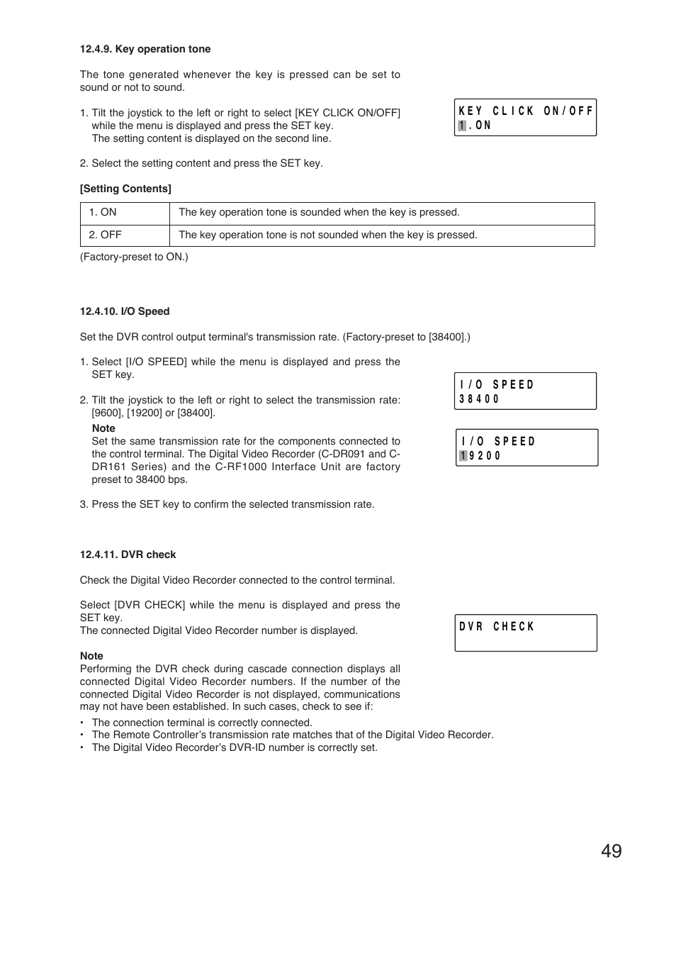 Vizio C-RM1000 CU User Manual | Page 49 / 60