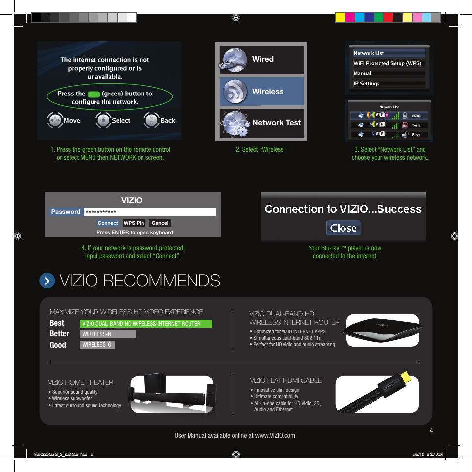 Vizio recommends | Vizio VBR220 User Manual | Page 5 / 12