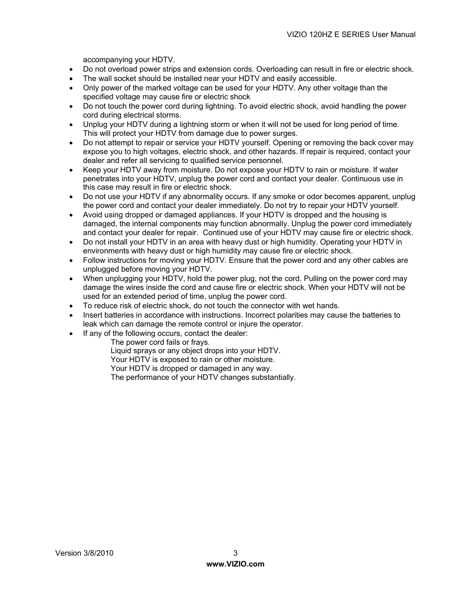 Vizio LCD E470VA User Manual | Page 3 / 88