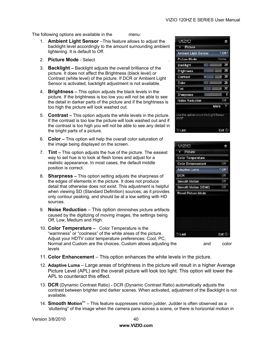 Vizio LCD E470VA User Manual | Page 40 / 88