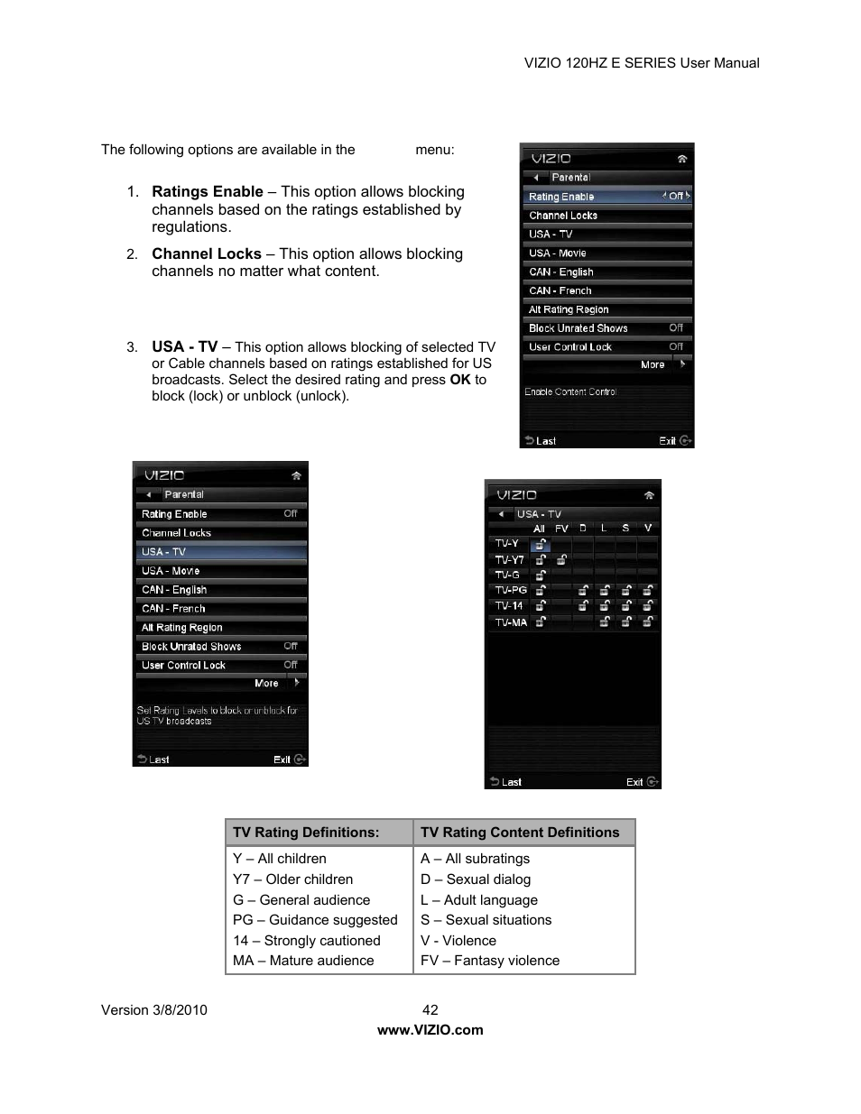 Vizio LCD E470VA User Manual | Page 42 / 88