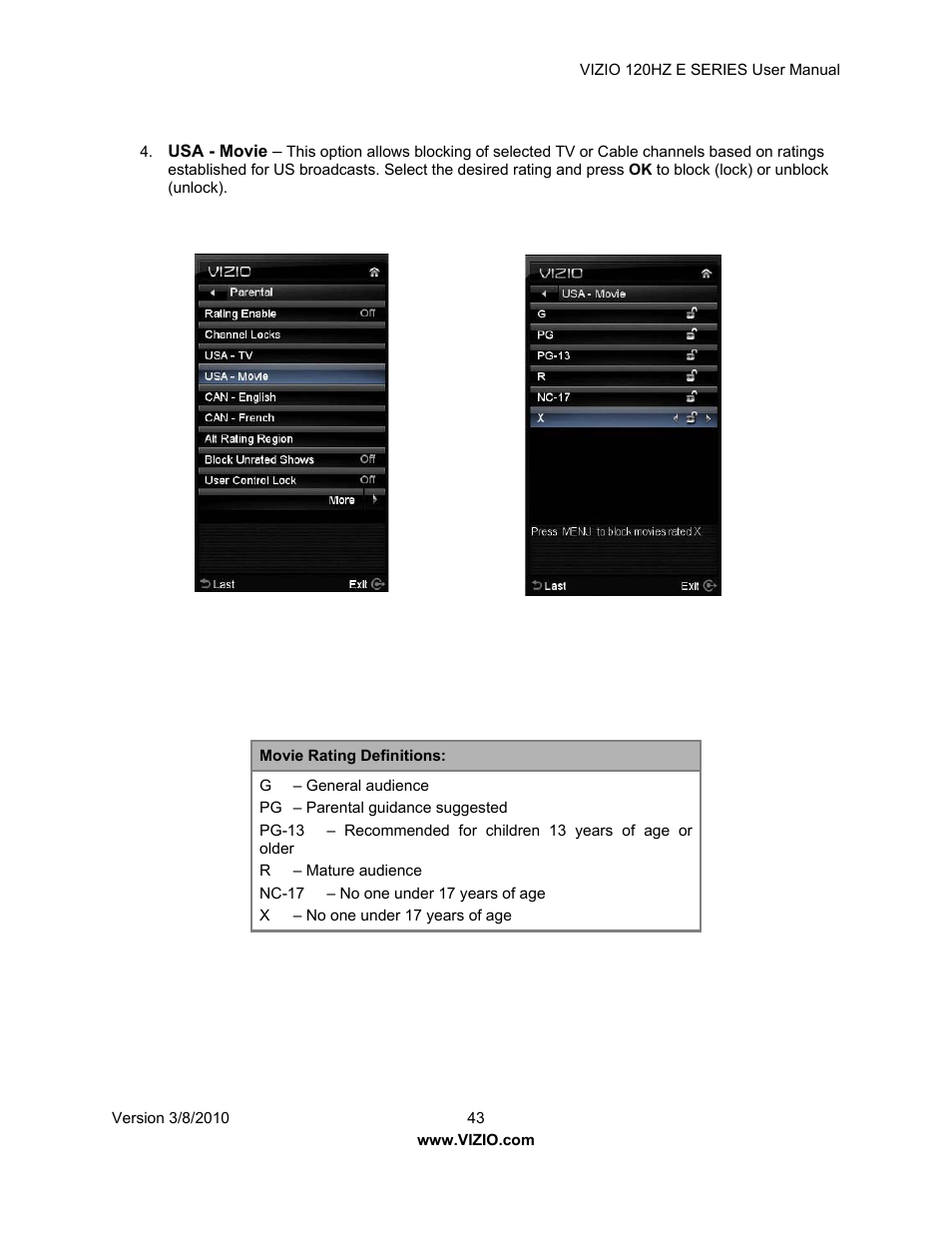 Vizio LCD E470VA User Manual | Page 43 / 88