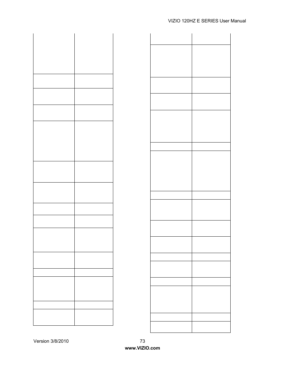 Vizio LCD E470VA User Manual | Page 73 / 88
