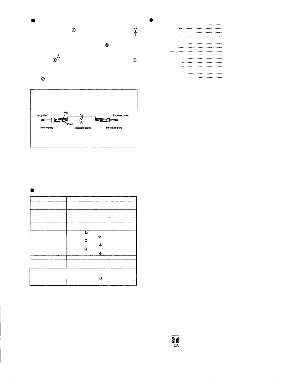 Toa corporation | Vizio CA-115 User Manual | Page 2 / 2